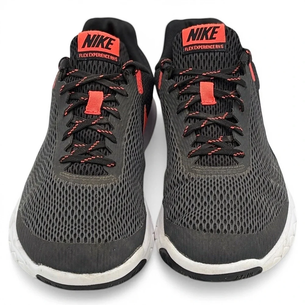 Nike Flex Experience RN 5 Mens 8.5 Black Orange‎ Training Running Shoes Athletic
